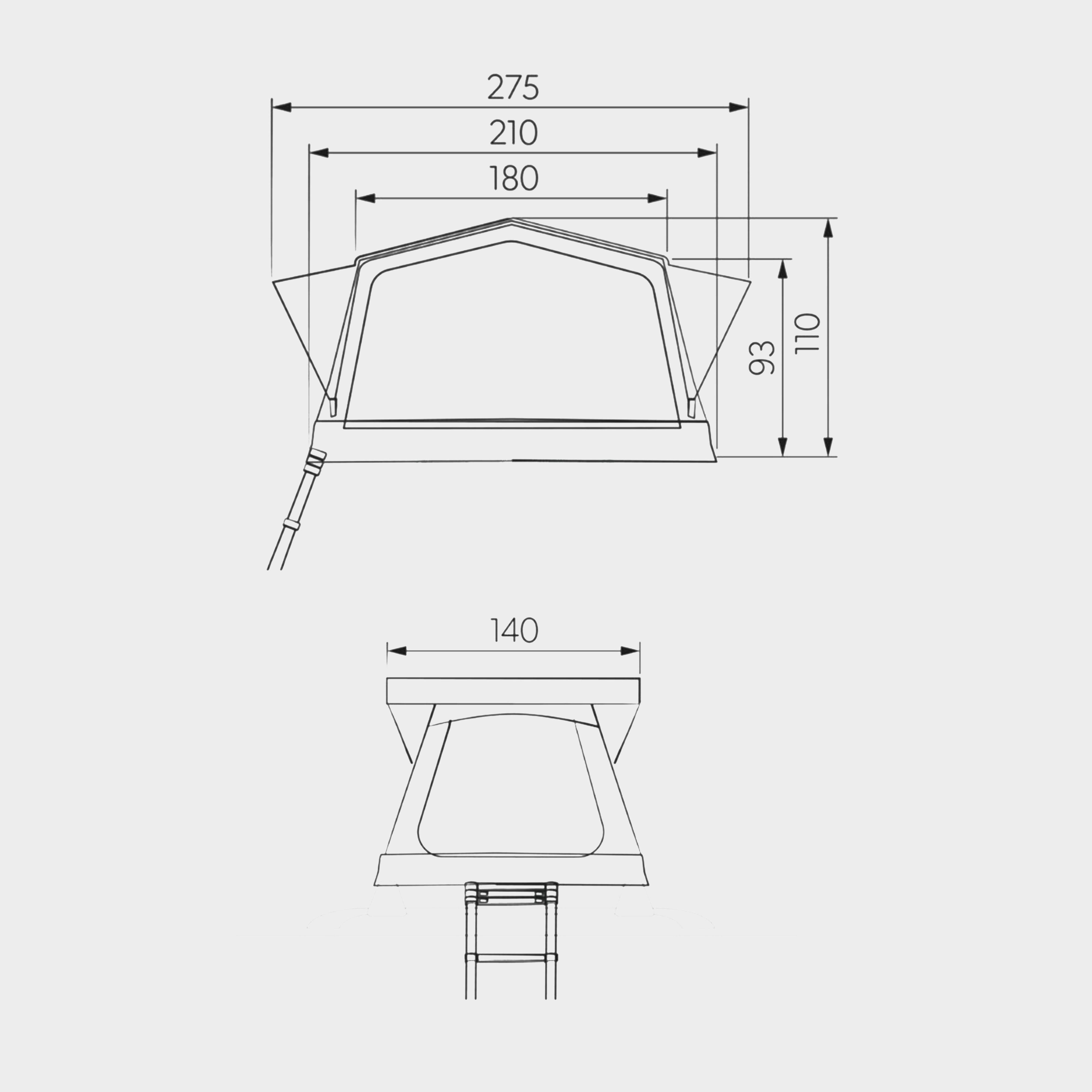 Dometic | TRT 140 AIR Inflatable Roof Tent